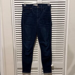 Madewell 10” High Riser Skinny Skinny Dark Blue Jeans